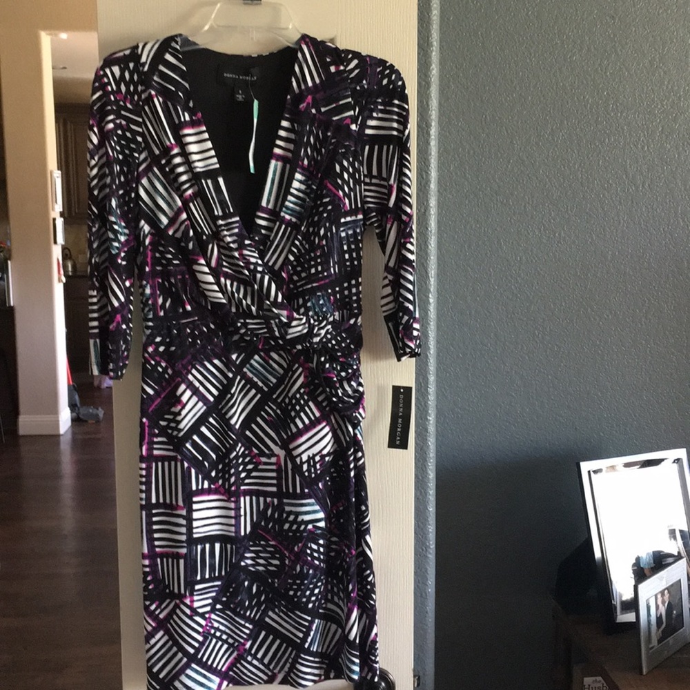 Donna Morgan Ramia Faux wrap dress